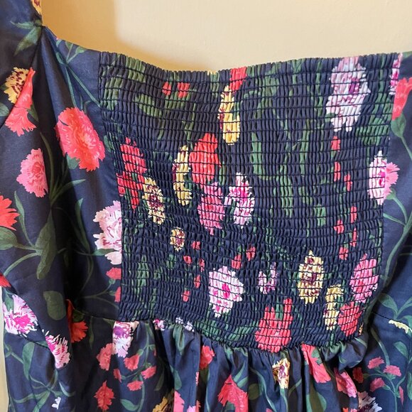 Hill House Matilda Dress In Navy Peony - Picture 6 of 7